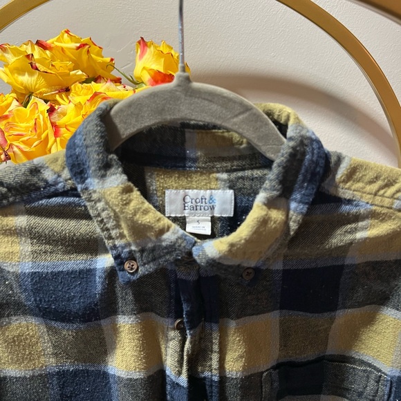 Croft & Barrow Navy and olive Checkered Shirt - Picture 3 of 3